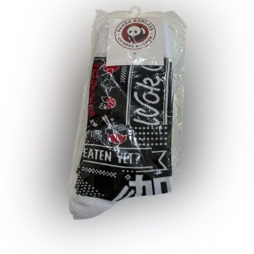 Express Black and White Graphic Socks